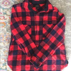 J. Crew flannel half zip
